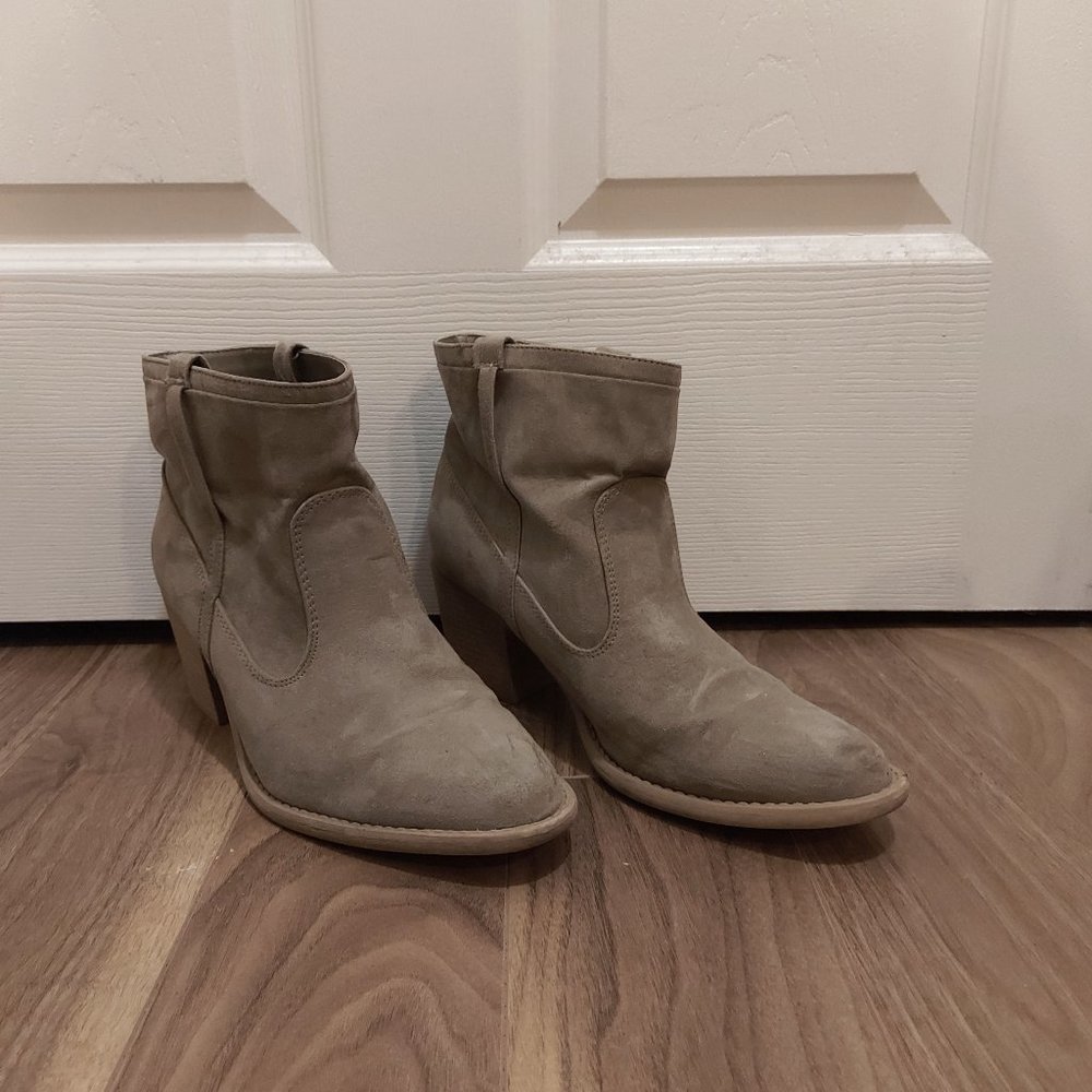 Beige Ankle Booties